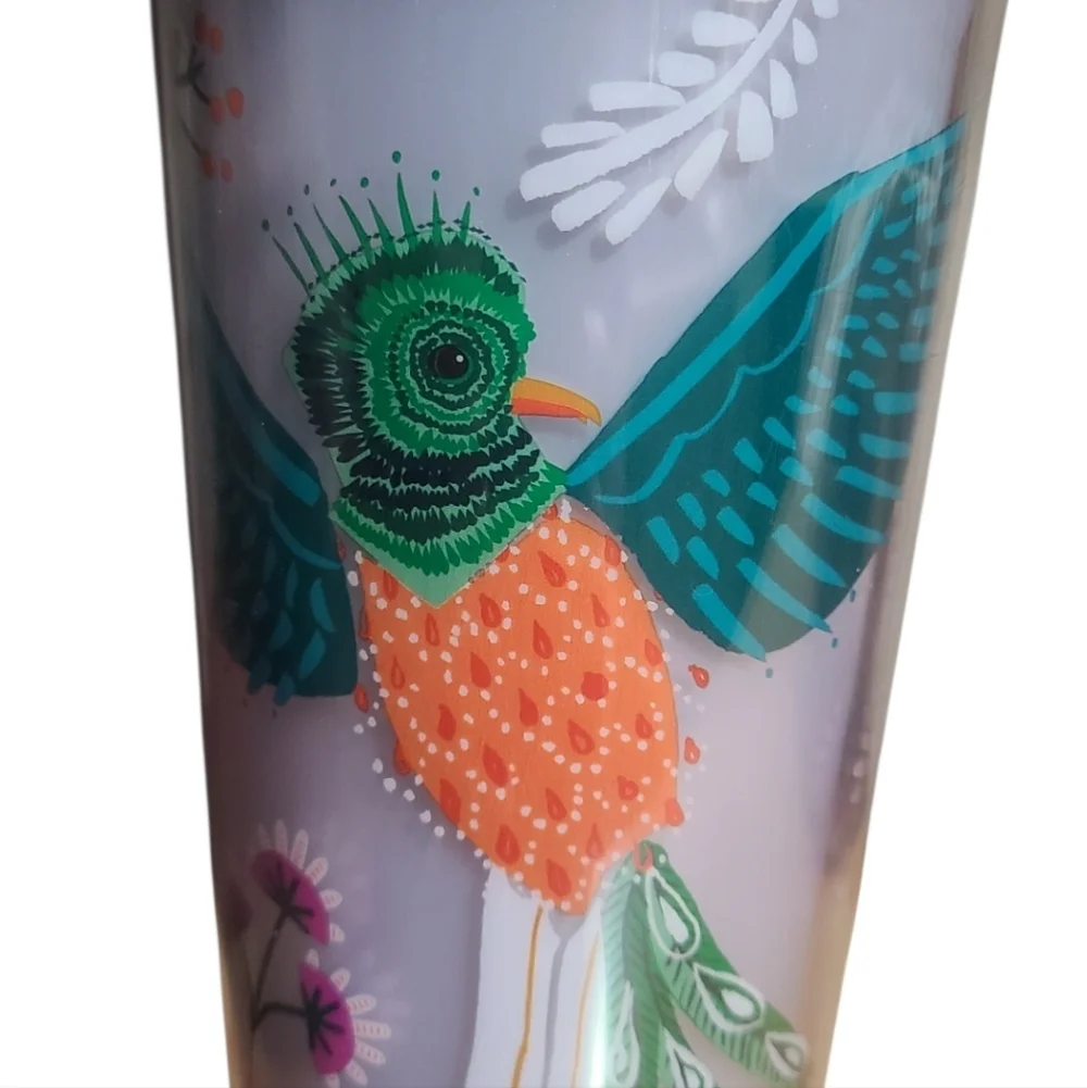 Starbucks Quetzal Bird Teal Orange  24oz Cold Cup Tumbler Venti 2017 Rare